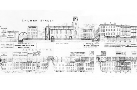 Shops in Church Street, 1840s